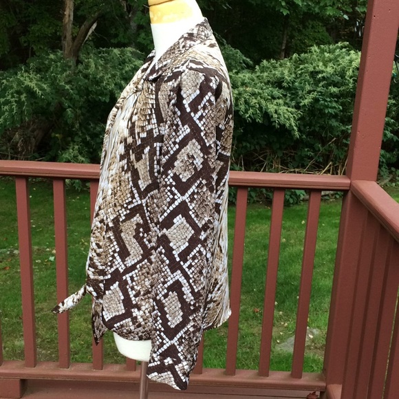 Michael Michael Kors medium brown combo top. - Picture 3 of 9